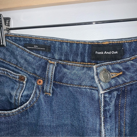 Frank & Oak Jeans Women’s Size 28 Indigo Denim Relaxed Straight Leg Ankle Billie - Picture 9 of 10
